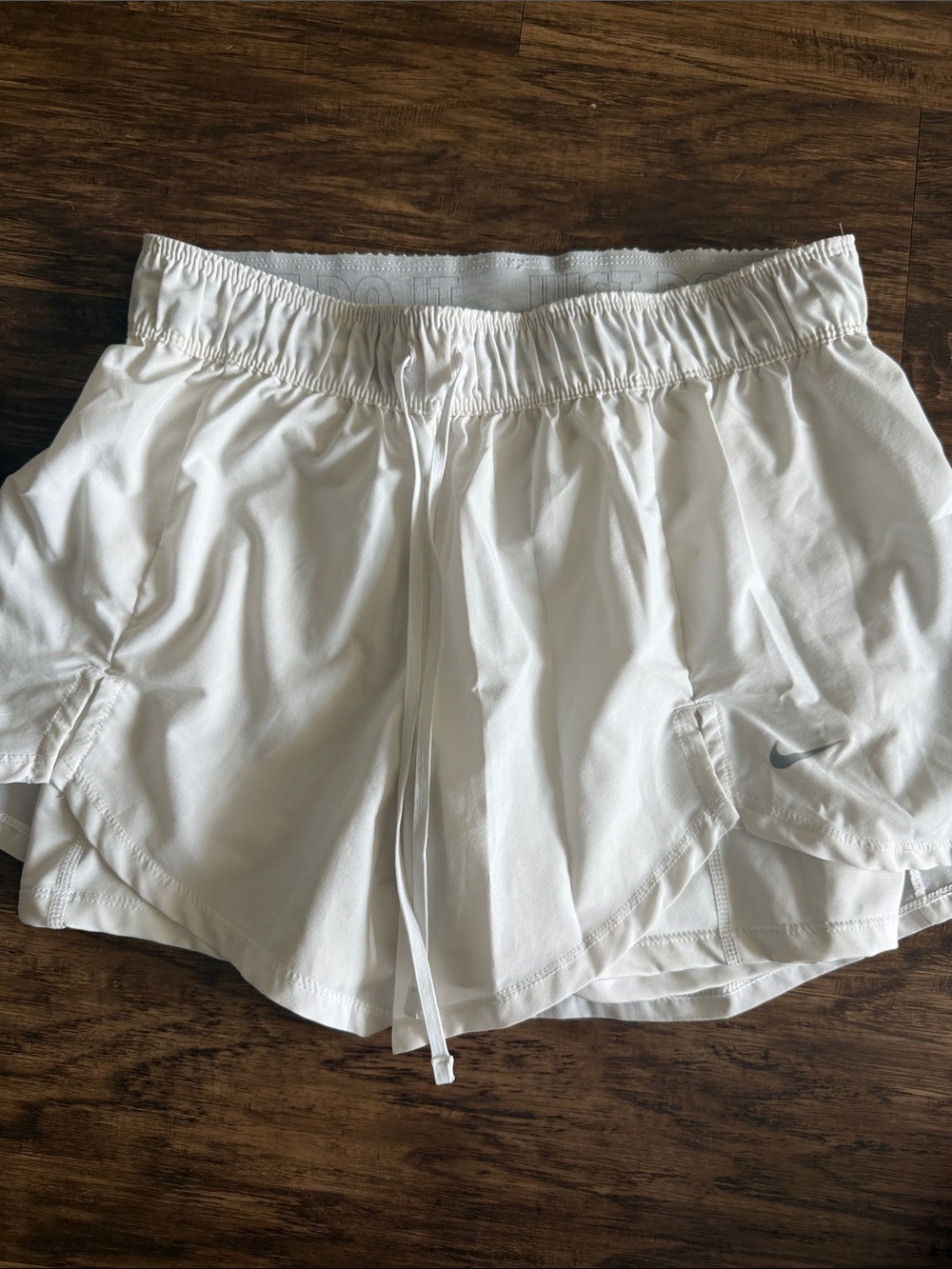 NWOT Nike White Women's Athletic Running Shorts with Drawstring